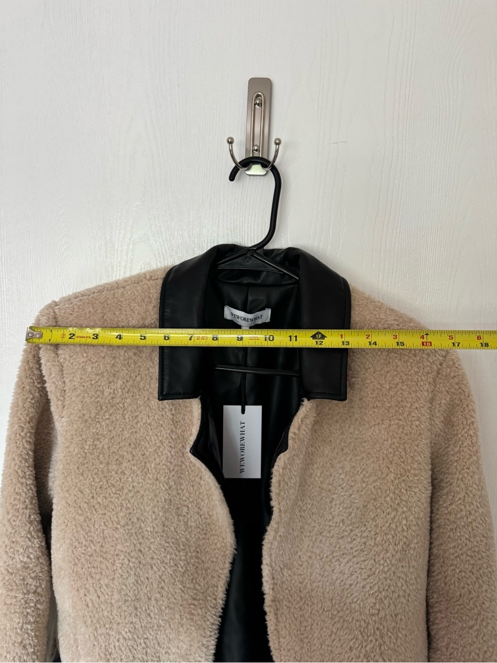 WeWoreWhat sherpa and faux leather blazer - Picture 4 of 7